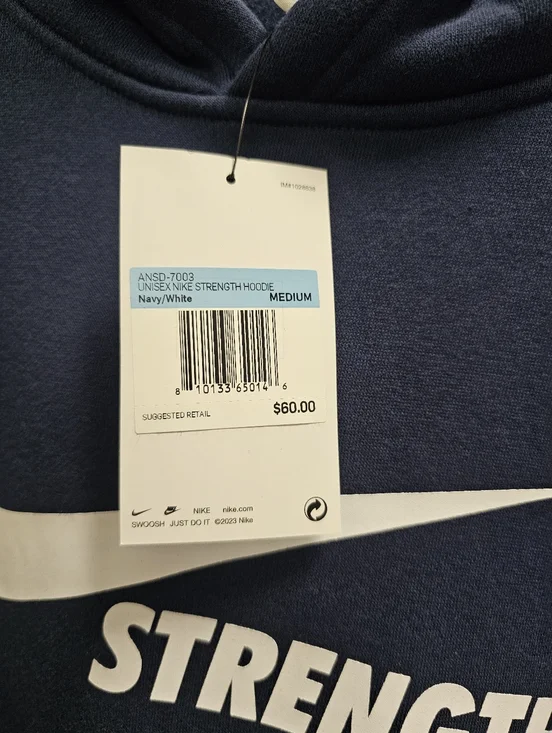 Nike Blue Strength Logo Pullover Hoodie - Picture 3 of 4